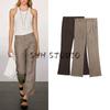 MD Spring/Summer New Arrival Women's Clothing French Style Old Money Style Draping Effect Light Linen Blended Bootcut Pants 5044844