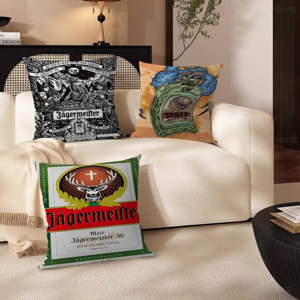 Классическая жестяная табличка Jagermeister Бар Паб Декоративная Комната Эстетика Наволочка Домашний Декор Спальня Диван-кровать Диван Подушка Чехол