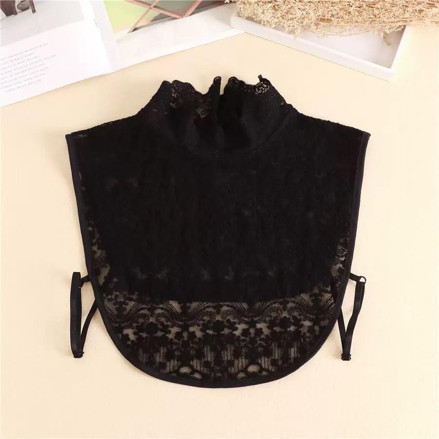 Fashion Half Shirt Style Fake Collar for Women Stand Detachable Collar Fake Girls Vintage Lace Ladies False Blouse Collar Decor