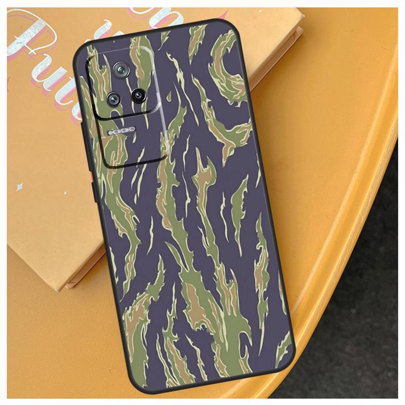 Чехол-камуфляж с тигровым принтом Армейский Funda Для Xiaomi 17 Pro Max 15 14 Ultra 13T 14T 15T POCO X7 Pro X5 X6 F5 F6 F7 F8 Ultra Чехол
