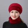 Winter Hat Women's Fleece Thickened Warm Beret Women's Fashion Windproof Knitted Hat Mom Wool Hat