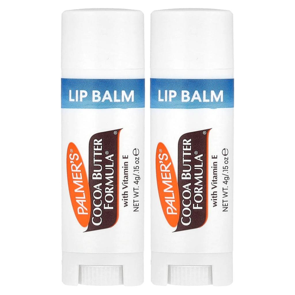 Palmer's, Cocoa Butter Formula with Vitamin E, Lip Balm for Soft Skin, 2 Packs, 4 G (0.15 Oz) Each