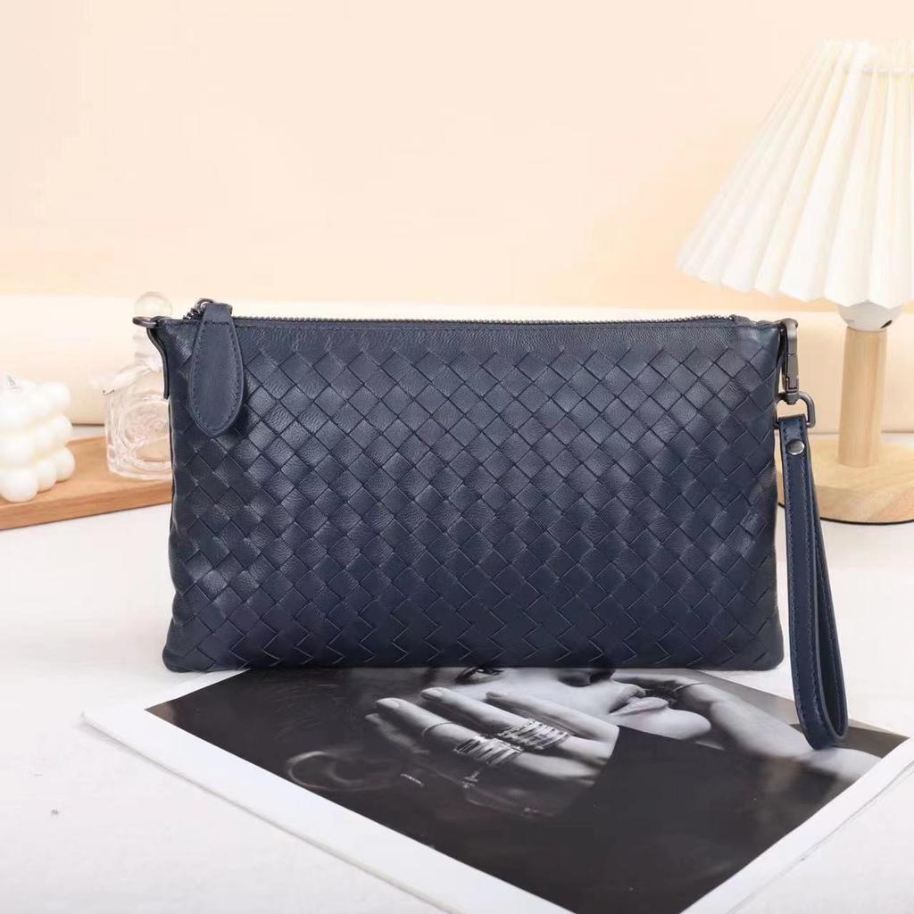 Кожаная плетеная сумка через плечо, модная, вместительная, универсальная сумка-клатч, сумка через плечо