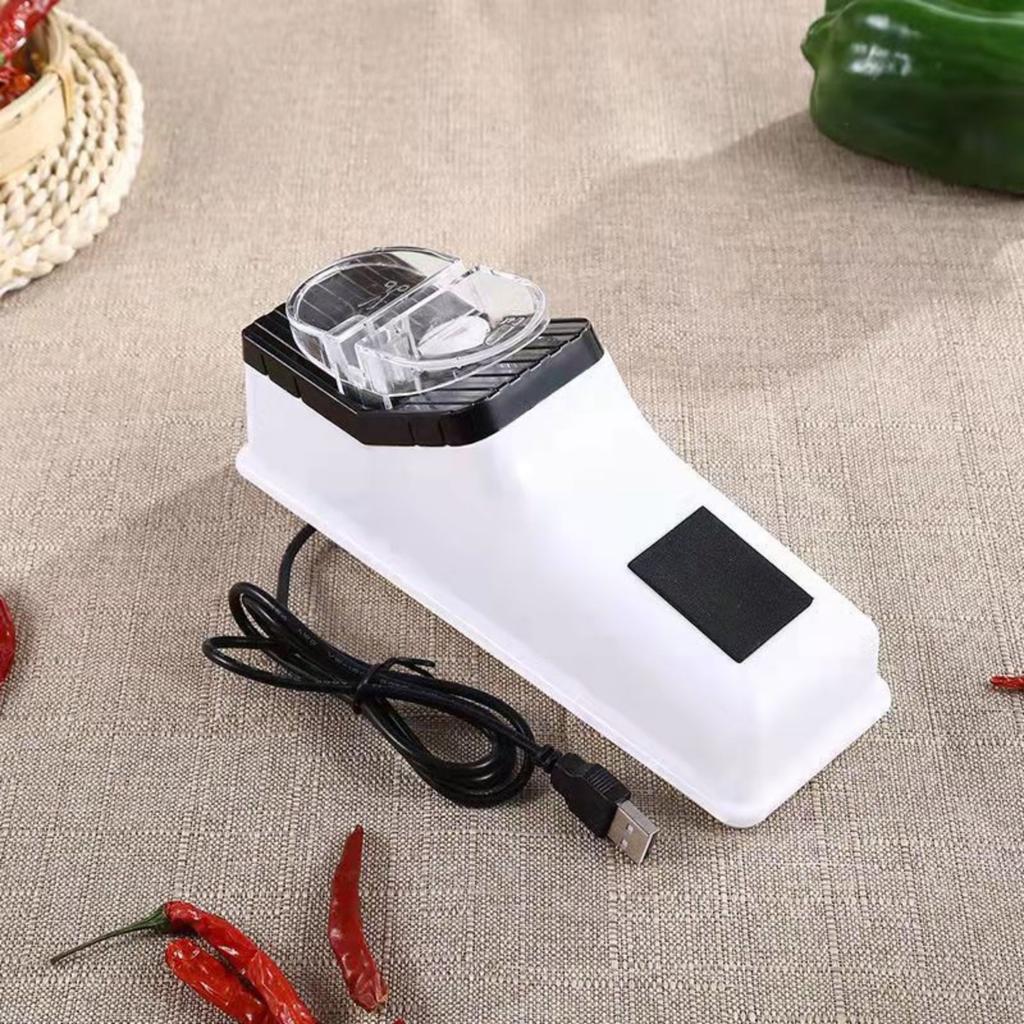 Electric Knife Sharpener 5 Seconds Quick Sharpening Polishing With Protective Cover Portable Kitchen Knife Sharpener Tools For Home