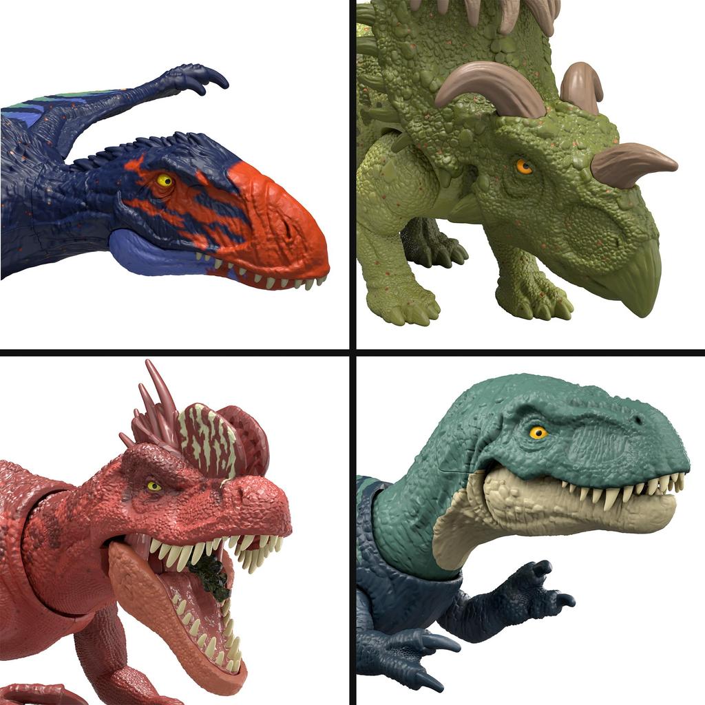 Mattel Мир Юрского Периода Разнообразные Фигурки Динозавров для Коробки Возраст 4+ и Атака! Дети, 6+, Многоцелевой, JGB77-986C