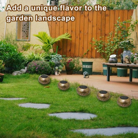 1/2 шт. солнечные фонари полый дизайн автоматическое включение/выключение уличные водонепроницаемые металлические светодиодные солнечные фонари украшения для крыльца и двора