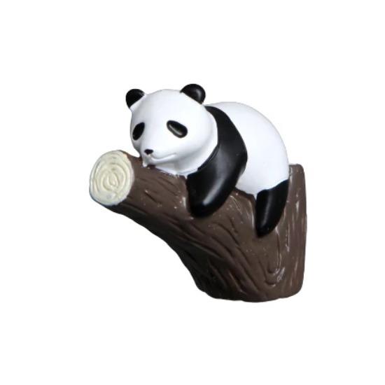 Панда, лежащая на ветке дерева, креативная магнитная пряжка, магнит на холодильник, присоска, магнитная наклейка, украшение для дома, Po Wall