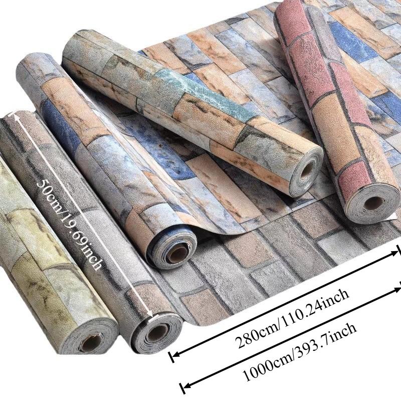 Home Decor Retro Brick Pattern Self-Adhesive Wallpaper Living Room Decoration Waterproof Moistureproof 3D XPE Foam Wallpaper