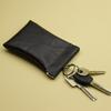 Unisex Leather Key Bag Keys Holder Multi Function 1Pc Zipper Keys Wallet Coin Purse Solid Color Waterproof Key Case