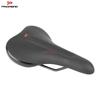 Comfortable Bicycle Saddle With Anti-Slip Groove PU Leather Surface Steel Mountain Bike Commuter