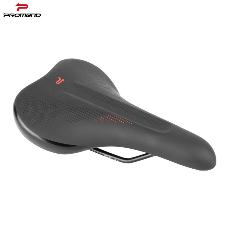 Comfortable Bicycle Saddle With Anti-Slip Groove PU Leather Surface Steel Mountain Bike Commuter
