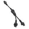 IEC320 C6 Male To Dual C5 Female Power Cord 0.32m 1ft C6 To 2xC5 Y Splitter Power Cable 2.5A 250V
