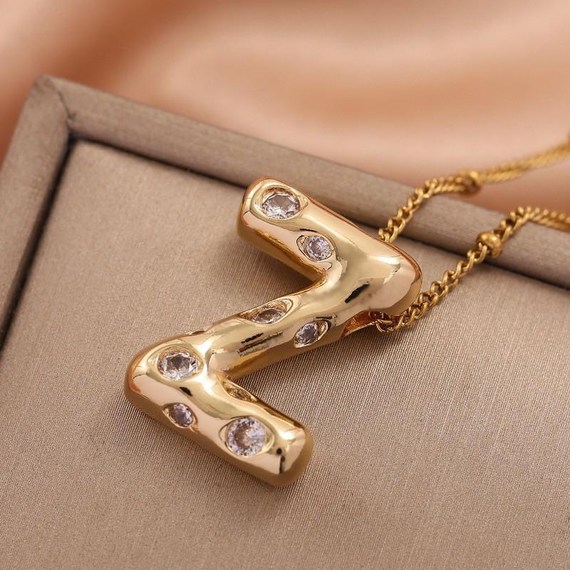 Ladies' Diamond Metal Necklace, Heavy Craftsmanship Premium Design Initial Necklace, Gift for Women, Holiday Present, Party Jewelry.