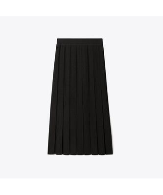 Tolibeochi Pleated Lace Skirt - Black