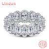 Классическое кольцо Lindon из стерлингового серебра 925 пробы с цирконом, женские ювелирные изделия, свадебный подарок для вечеринки