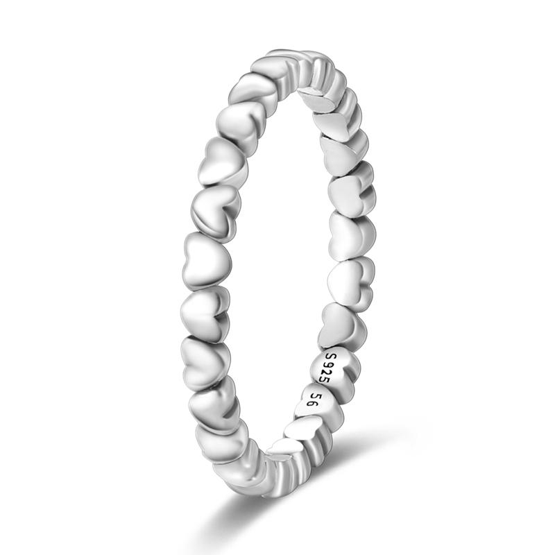 Женские серебряные кольца на палец для женщин, оригинальное коктейльное кольцо из стерлингового серебра 925 пробы с геометрическим кубическим цирконом в форме сердца, свадебные украшения