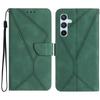 HT05 For Samsung Galaxy A36 5G Case Skin-Touch Lines PU Leather Flip Phone Cover