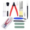 14-Piece Plastic Model Tool Set for Beginners, Includes Thin-Blade Nippers, File, Tweezers, and Design Cutter with Storage Box. Perfect for Plastic Mo