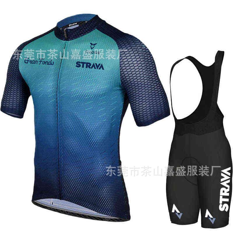 2025 for STRAVA short-sleeved set, bicycle road bike cycling suit, quick-drying, breathable and sweat-absorbing