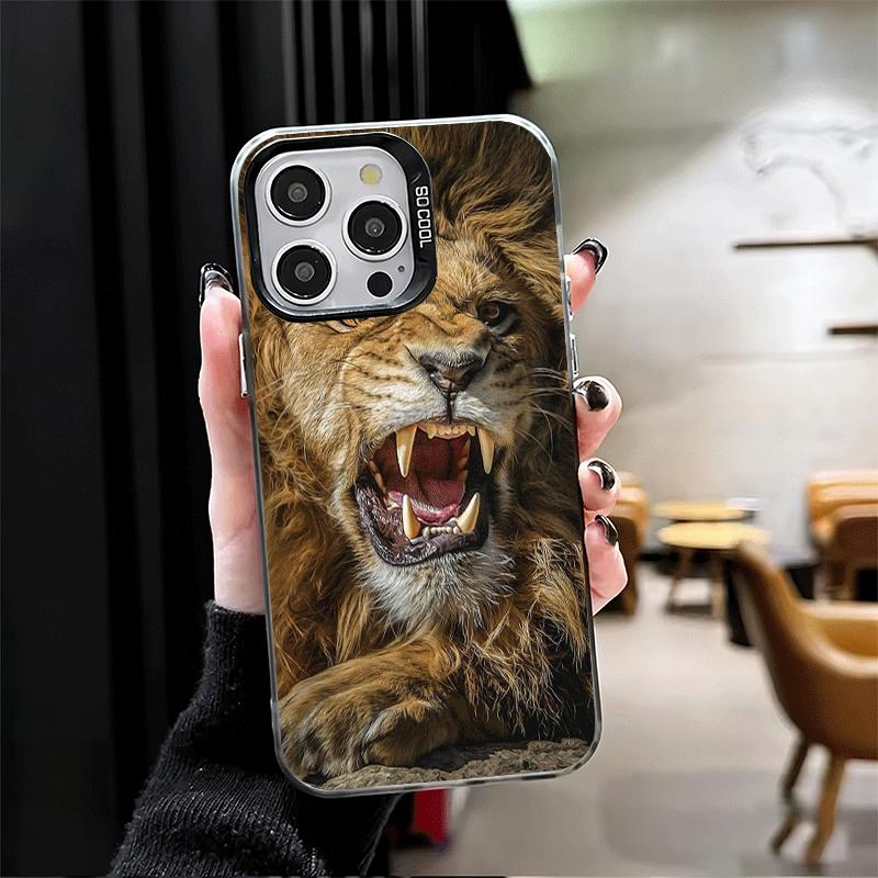 Чехол для телефона 'Лев Мужчина Король' Мягкий для iPhone 15 16 17 Pro Max 17Air 16E 14 Plus 13 12 Mini Ударопрочный Задняя крышка