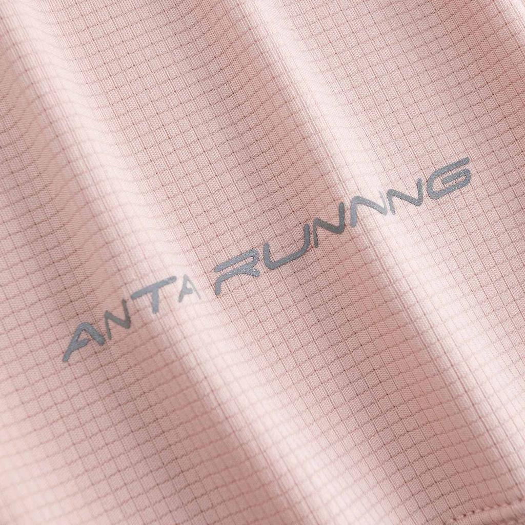 Anta Быстросохнущая мастерская спортивная фитнес бег тренировки йога дышащая быстросохнущая футболка с круглым вырезом женская футболка светло-лотосово-розовая 962615401-7