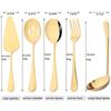 2Pcs Mirror Gold Cutlery Set Service Spoon Fork Dinnerware Cutlery Set Stainless Steel Kitchen Buffet Dinner Restaura Tableware