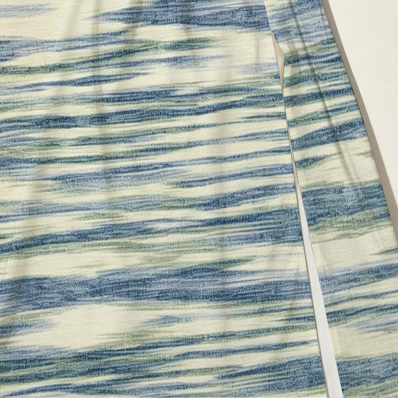 High Waist Striped Split Maxi Skirt,Lightweight Slim Fit Minimalist Skirt for Work,Daily,Beach,Casual Occasions
