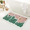 Sweet Flower Pattern Plush Absorbent Floor Mat Carpet For Home