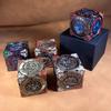 Игральные кости Spinner Dice 7-in-1 Metal DND Dice Set Dragon Metallic D&D Dice с подарочным футляром для игры Dungeons and Dragon, ролевой настольной игры RPG Подарки