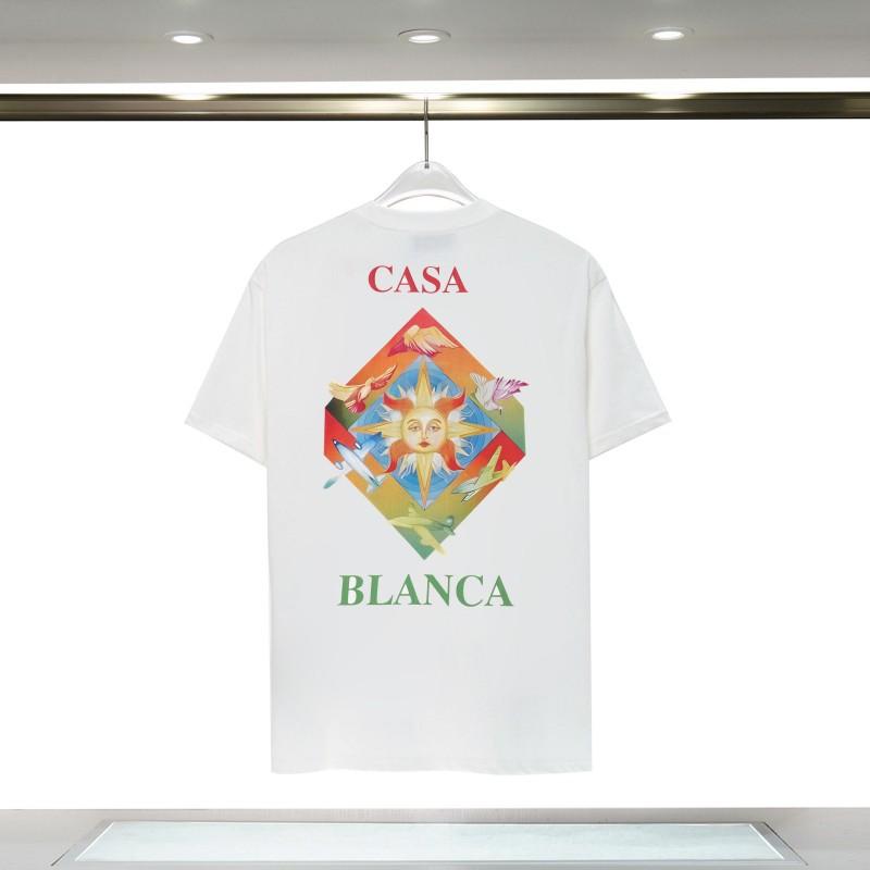 Casablanca 23 spring and summer new fantasy gate starry sky castle casa letter logo short-sleeved couple T-shirt