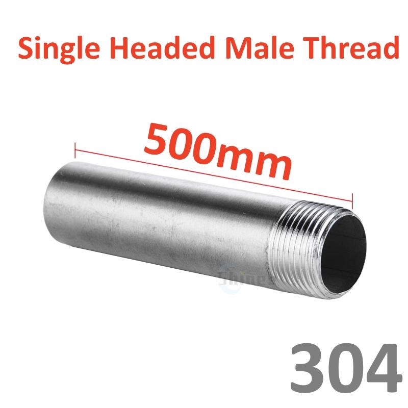 50/200 мм Длина 1/8" 1/4" 3/8" 1/2" 3/4" 1" -2" Односторонние Резьбовые Фитинги для Труб Наружная Резьба Нержавеющая Сталь SS304 Соединитель Адаптер