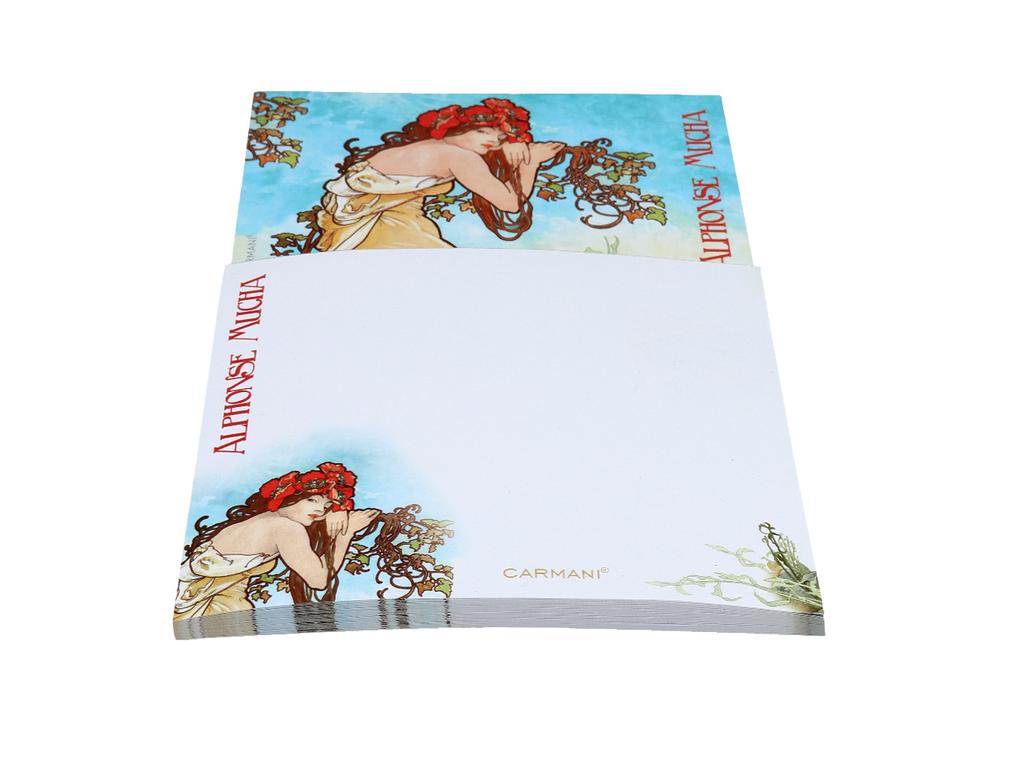 Notatnik Notes Magnetyczny Na Lodówkę Alfons Mucha Lato Lista Zakupów