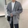 Men's Clothing V-neck Single-breasted Men's Wear Knitted Sweater Loose Solid Color Knitted Cardigan Coat Autumn