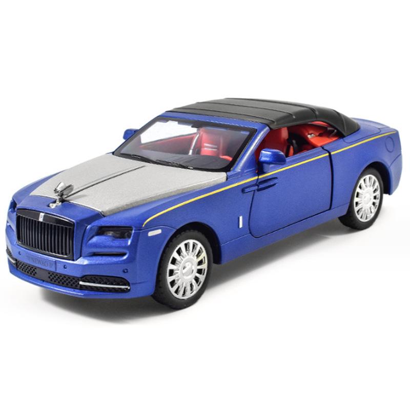 1/32 Rolls Royces Dawn Coupe Модель автомобиля из литого металла Игрушечные транспортные средства Модель автомобиля Моделирование Звук и свет Детские игрушки Подарок