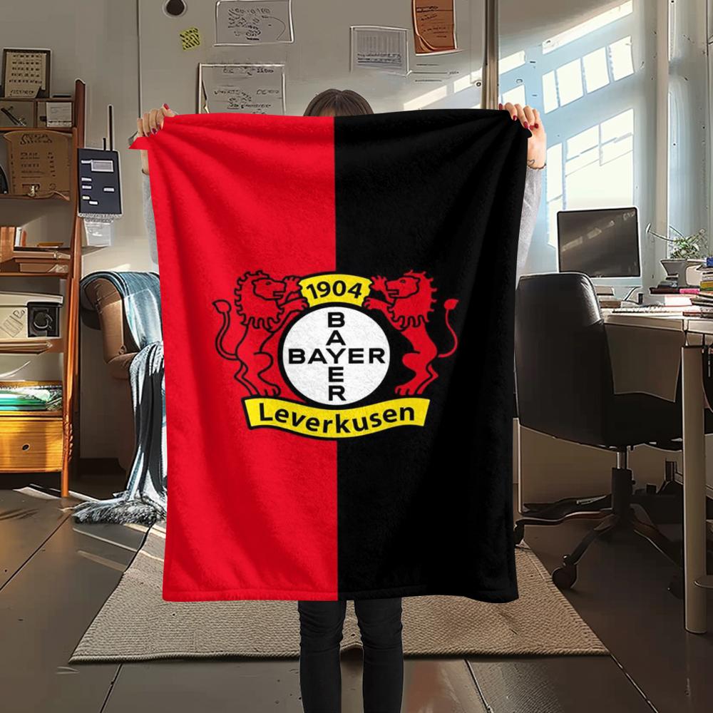 1pc Bayer 04 Leverkusen Print Flannel Blanket, High quality Comfortable for All Seasons, Home Decor, Warmth and Comfort, Perfect for Christmas Gifts14