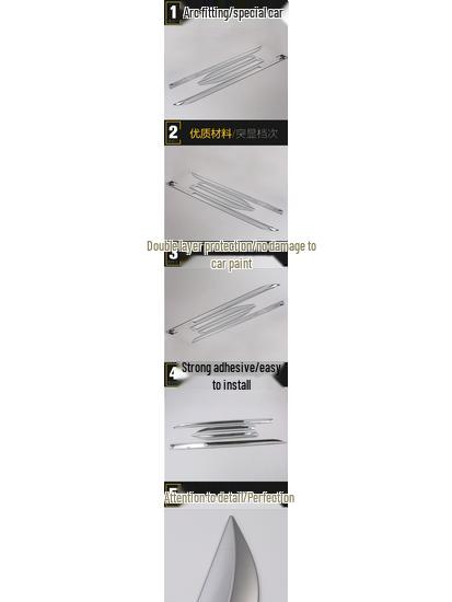 Edge Door Trim: Electroplated Anti-Scratch Strips for 15 Models