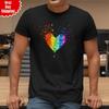 Rainbow Butterfly Pride Love Heart T Shirt Printed Pride Month LGBTQ Unisex Top