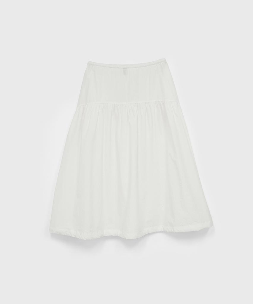 320 Showroom Shirring Volume Stopper Skirt White