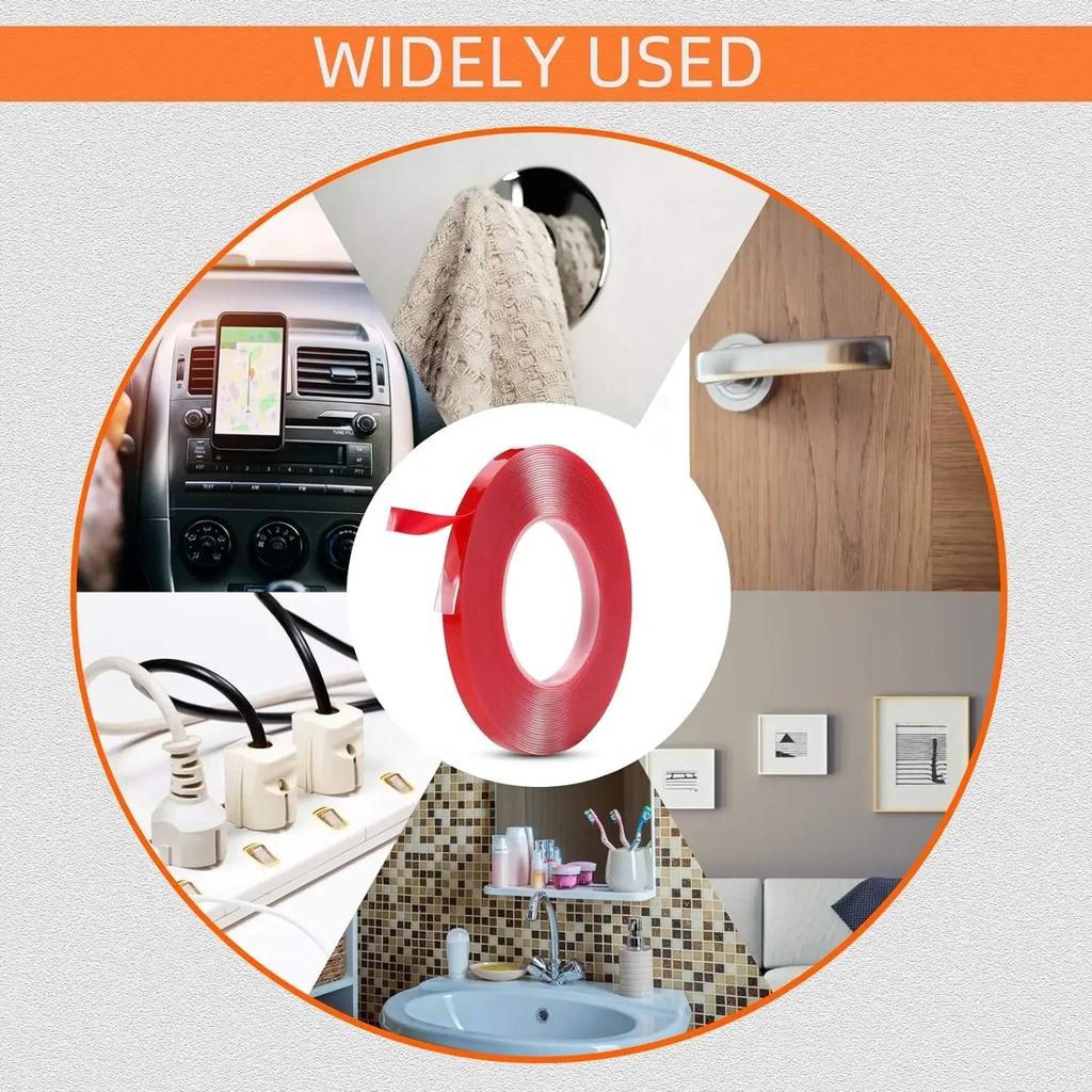 Двусторонний скотч Сильная фиксация Прозрачная лента Водонепроницаемый Без следов Высокая вязкость Самоклеящиеся ленты Фиксированные наклейки