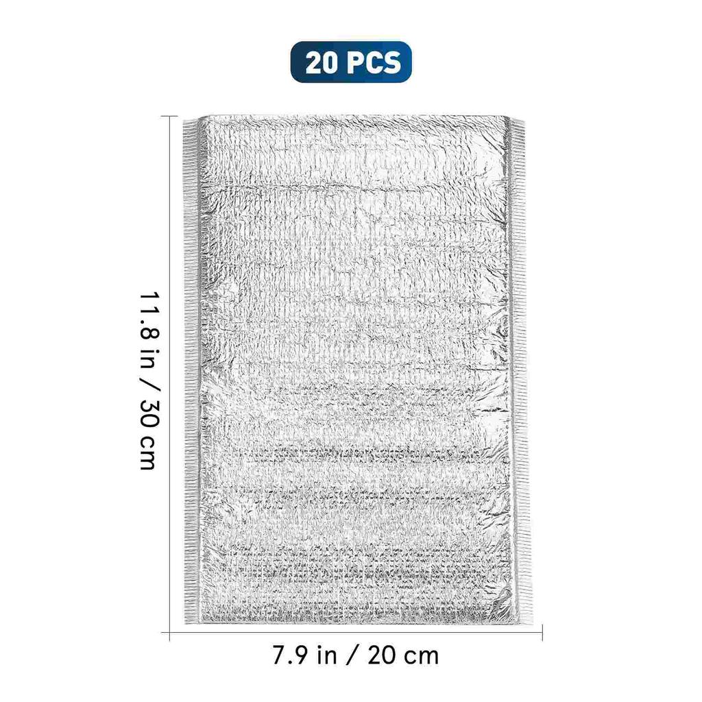 Hemoton 20pcs Disposable Food Thermal Pouches Insulation Food Bags Food Shipping Pouches Take Out Food Pouches