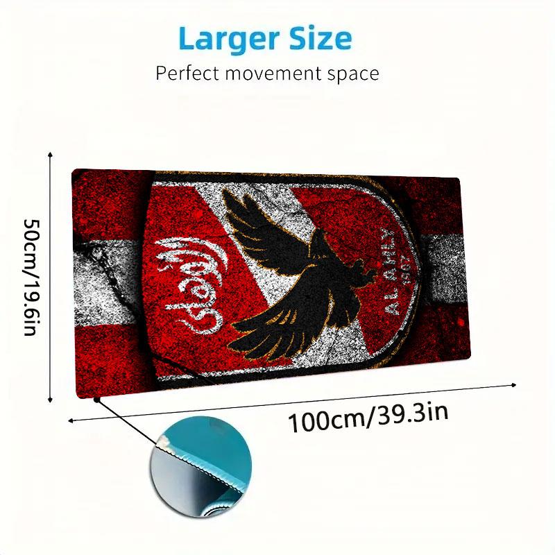 Al Ahly Sporting Club Mouse Pad, Large Gaming Desk Mat, Non-slip XXL Mousepad for Laptop & Tablet, Mini PC Playmat with Stitched Edges