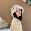 Japanese Hand-knitted Warm Wool Hat for Women Korean Style Gentle Rabbit Knitted Hat Fisherman Hat Autumn and Winter Versatile Trend