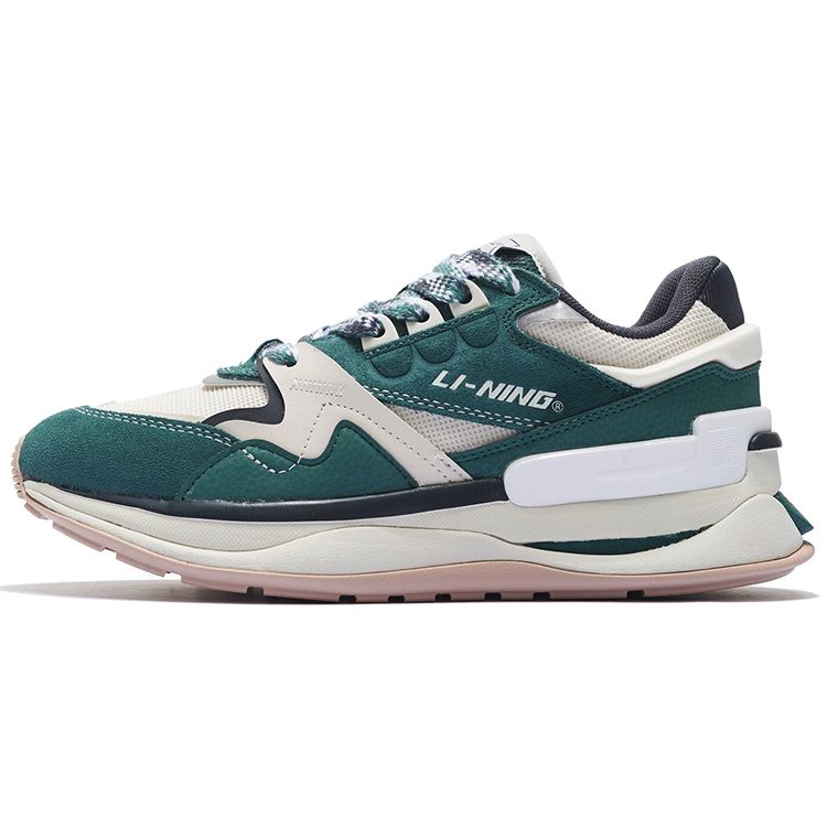 Li Ning 001 V2 Durable Reflective Rebound Low-Top Sports Casual Shoes Men Sneakers Green AGCS109-4