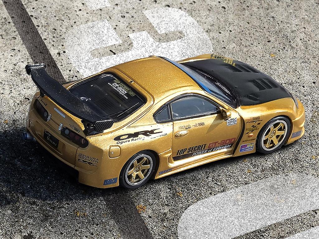Inno Models 1/64 Scale Toyota Supra (A80) TOP SECRET GT300 Gold Finished Product A80TS-GOLD