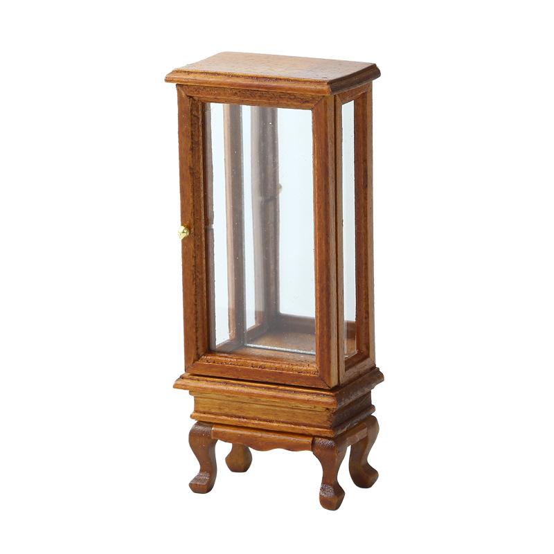 1/12 кукольный домик имитация стеклянного шкафа модель кукольного домика миниатюрный шкаф для хранения мебели гостиная декор игрушка