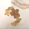 C-shaped Woven Flower Bangle Vintage Hand Ring Retro Raffia Grass Bracelet  Daily