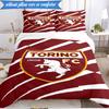 Torino Fc Crest Design 3pcs Bedding,Including 1pc Duvet Cover And 2pcs Pillowcases Perfect for Christmas,Ideal for Bedroom, Dormitory
