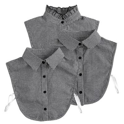 Women Lapel Button Shirt Detachable Fake Collar Shirt White Ruffles Stand False Collar Woman Removable Blouse Nep Kraagie