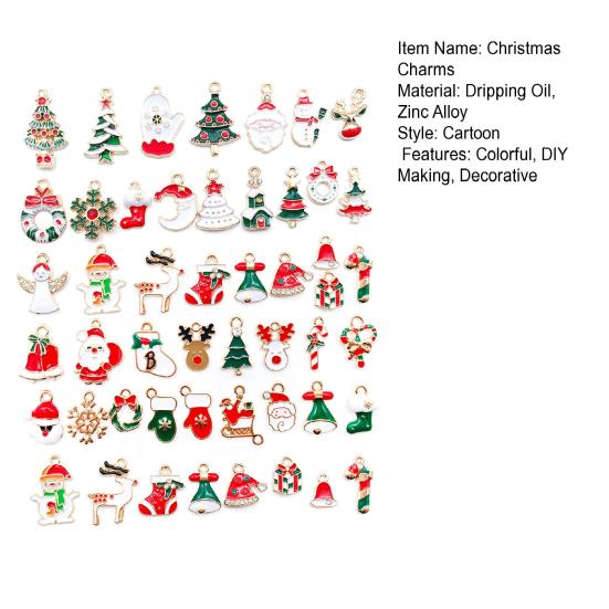 50 шт., кулон из смешанного сплава, рождественские подвески, ювелирные изделия ручной работы, подвески для браслета, ожерелья, сережек, сделай сам