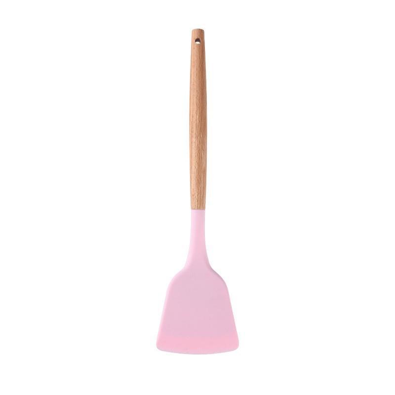 Цветная силиконовая лопатка пищевого класса - Высокотемпературная, антипригарный кухонный инструмент